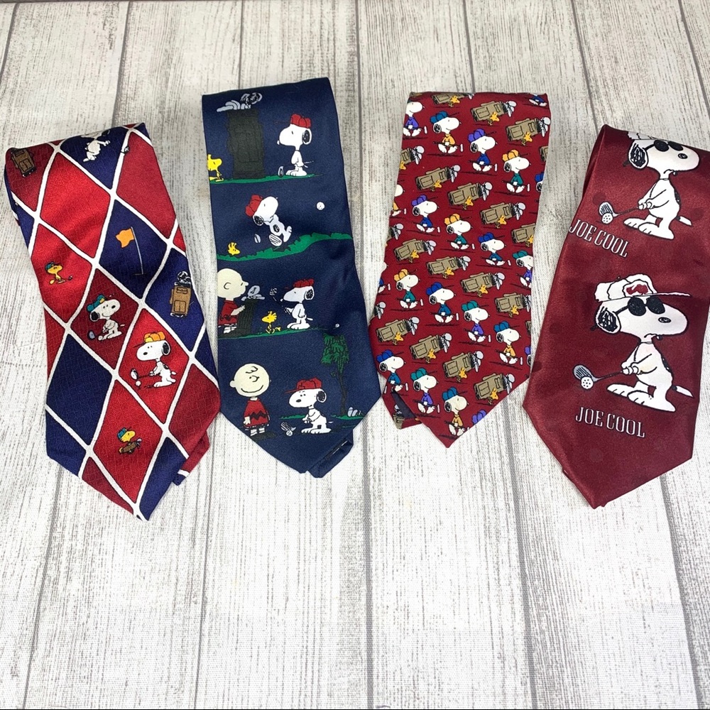 Peanuts Snoopy Golf Theme Necktie Lot